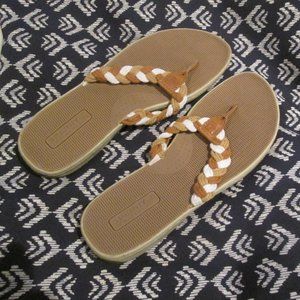 Sperry Top Sider braided flop flops Sandals sz 10
